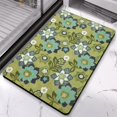 thumbnail image 4 of Small Distressed Floral Carpet - Green 20x32 Inch Non-Slip Modern Rug for Entryway, Bedroom, Bathroom, Laundry Room - Accent Washable Floor Rug, 4 of 5