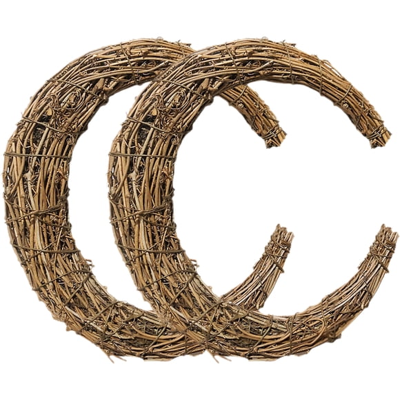 SHISUYAN 2 Pcs Cadres de Couronne en Vigne de Rotin Matériaux d'Artisanat Bricolage pour Déco de Fête des Fêtes