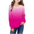 thumbnail image 2 of Yanlir Chandail Molletonné Surdimensionné pour Filles, Mode Enfants, Printemps Automne, Chandails Molletonnés, Col Rond, Manches Longues, Chandail Décontracté Ample, Hauts à Enfiler, 1-12 Ans (Rose Vif, 9 Ans), 2 of 6