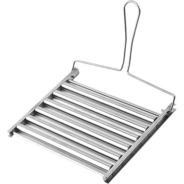 Kilougeis Hot Sale Hot Dog Roller Foldable Sausage Roller Rack Stainless Steel Sausage Roller Rack Evenly Cooked Hot Dogs BBQ Tool for Outdor Camping Barbecue Party Kitchen