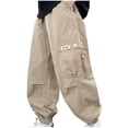 thumbnail image 1 of Boys' Cotton Spring Casual Pants with Pockets for Daily Wear and Play, 1 of 2