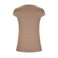 thumbnail image 3 of Mikilon Ensemble Élégant pour Femmes 2 Pcs Haut à Manches Courtes Imprimé Patchwork en Dentelle Col Rond Chic Confortable Ensemble Haut/chemise à Manches Courtes Col Rond Kaki m, 3 of 5