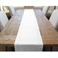 thumbnail image 1 of cleverDelights White Linen Hemstitch Table Runner - 16 x 90 - 100% Linen, 1 of 4