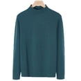 thumbnail image 2 of JDQJBZ Mens Thermal Underwear Solid Color Long Sleeve Round Neck Warm Base Layer Top, 2 of 3