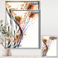 thumbnail image 2 of Fleurs Orange Abstraites Peintes à la Main - Toile Encadrée Traditionnelle, 2 of 3