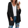 thumbnail image 1 of XZNGL Open Front Cardigan for Women Womens Popcorn Long Sleeve Open Front Pockets Oversized Cardigan Sweater Coats Long Cardigan Sweaters for Women Oversized Cardigan Sweaters for Women, 1 of 5