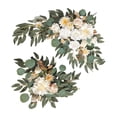 thumbnail image 3 of Abbracc 2 Pieces Artificial Wreath Artificial Floral Swag Simulation Garland Flower Swag C, 3 of 9