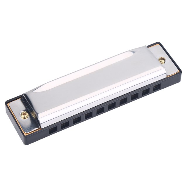 Ten-hole Harmonica Children's Harmonica Instrument Blues Blues Harmonica Silver White - Please Note When Purchasing That There Is No Instruction Manual And Certificate Of
