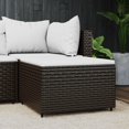 thumbnail image 1 of vidaXL Garden Footrest with Cushion Brown Poly Rattan, 1 of 4