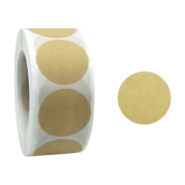 EGNMCR Papier Autocollant Kraft 1 Pouces Fait à la Main avec 500 Étiquettes par Rouleau Fait avec des Autocollants d'Amour pour Emballage Pâtisserie Étiquettes Rondes Fait à la Main Rouleau d'Autocollants de la Saint-Valentin