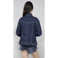 thumbnail image 2 of Women's Basic Denim Jacket Button Down Long Sleeve Ladies Stretch Jean Jackets, 2 of 6