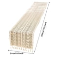 thumbnail image 2 of Macrame Woven Lace Boho Table Runner With Decorative Tassels For Bohemian Wedding Bridal Shower And Farmhouse Home, 2 of 3