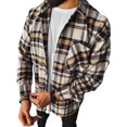 thumbnail image 1 of Innerwin Tops Long Sleeve Mens Blouse Party Button Down Slim Fit Shirts Khaki XXL, 1 of 8