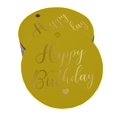 thumbnail image 1 of Inkdotpot 50 Pack Real Gold Foil Paper Tags Happy Birthday Favor Hang Tags, 1 of 6