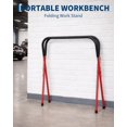 thumbnail image 3 of BeesClover Établi Portable, Support Pliant pour Garde-Boue Automobile et Pare-Chocs, Capacité de 500 Lb, Support de Travail Robuste Table de Travail pour Garage, Atelier, Réparation Automobile, Ajustable, Rembourré, Revêtement en Poudre, 3 of 7