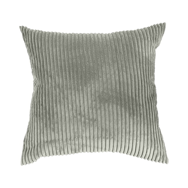 SIYTUAU Solid Color Corn Strip Cushion Cover For Sofa Pillow Multi Color Corduroy Design 40X40Cm Size 100 Polyester Material Silver Color For Home Decor Cushion Cover Silver