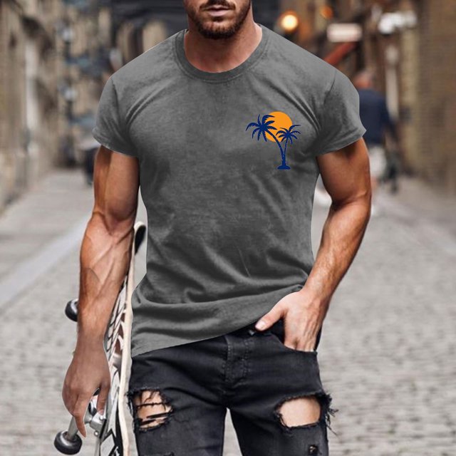 Mefallenssiah Hauts pour Hommes, Liquidation T-Shirt à Manches Courtes Imprimé Col Rond Mode Décontractée Manches Courtes
