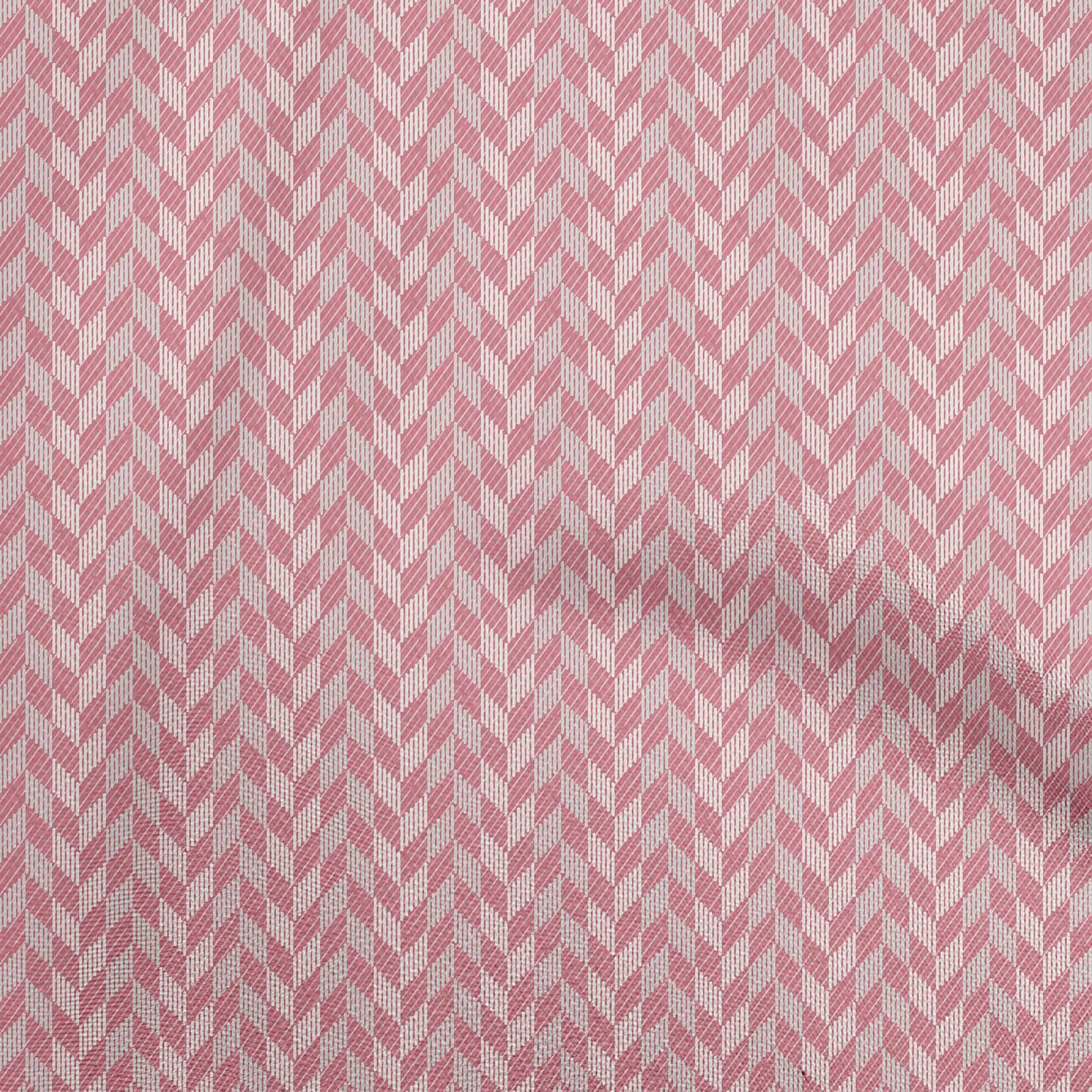 oneOone Viscose Chiffon Pink Fabric Geometric Craft Projects Decor Fabric Printed By The Yard 42 Inch Wide