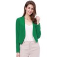 thumbnail image 1 of INSPIRE CHIC Veste Blazer Courte Sans Col pour Femme, de Travail/bureau/affaires Décontracté, 1 of 6