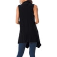 thumbnail image 3 of Sleeveless Cardigan Women Summer Lightweight Open Front Soft Draped Long Duster Vest Asymmetric Hem, 3 of 3