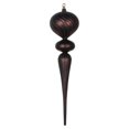thumbnail image 1 of Vickerman MT195475 25 in. Chocolate Matte Glitter Finial Ornament, 1 of 1