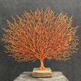 thumbnail image 2 of veasfak Plastic Coral Sculpture Table Top Ornament Decor Tabletop Figurine Orange, 2 of 6