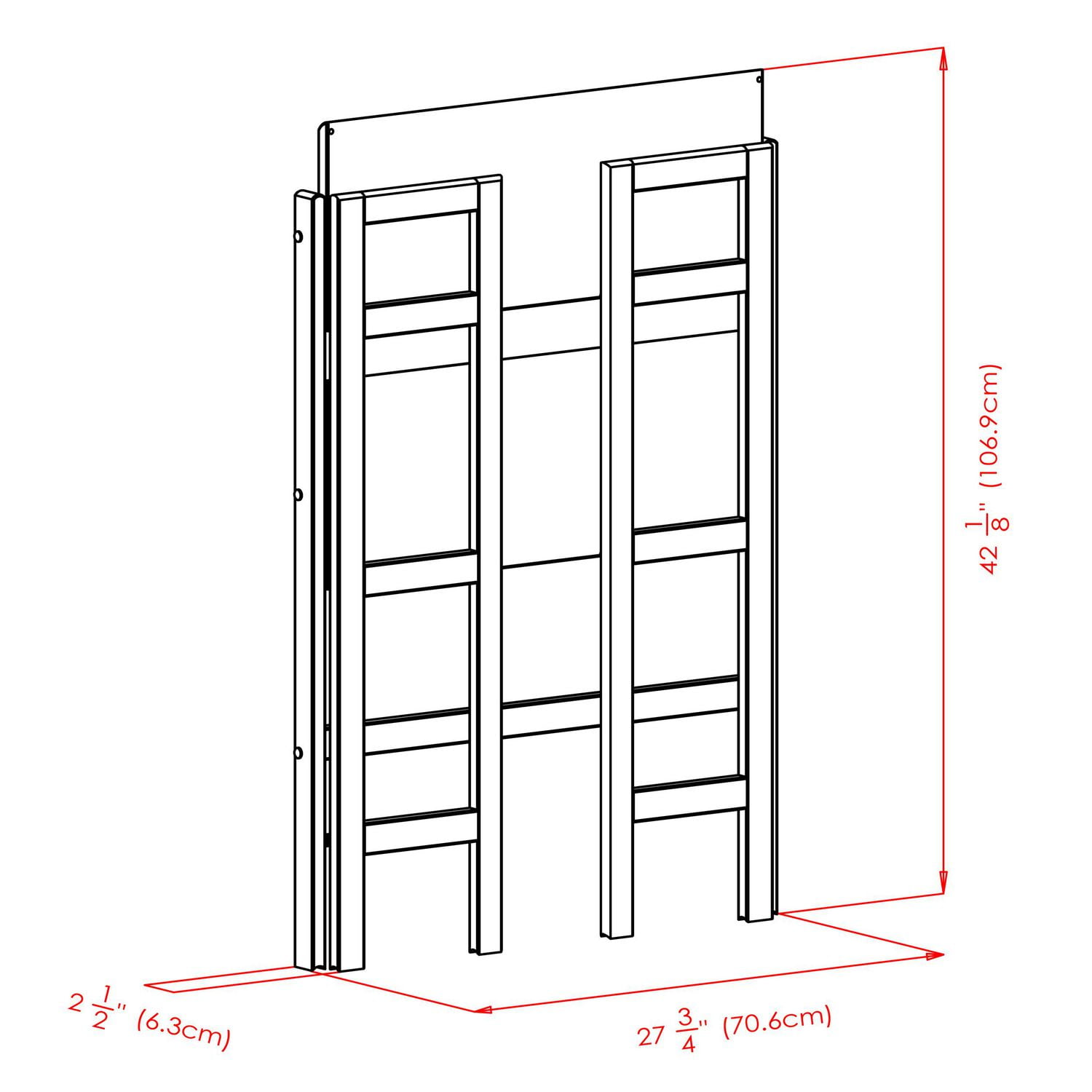 Torino 3-PC Set Folding Bookcase w/ Fabric Basket