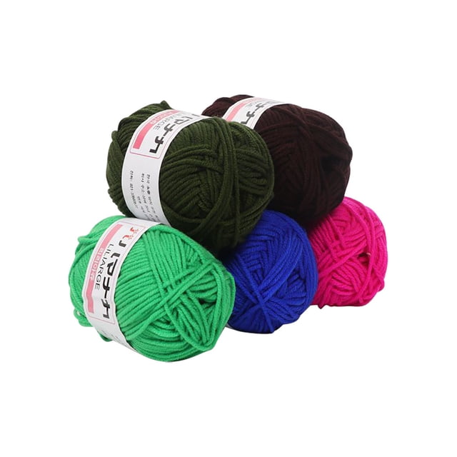 LSLJS 5PCS Acrylic Line Crochet Diy Medium Thick Cushion Doll Hook Shoes Line Wool, Home Accessories
