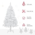 thumbnail image 4 of HOMCOM Arbre de Noël Artificiel de 4 Pi avec 202 Branches Réalistes, Blanc, 4 of 9