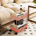 thumbnail image 1 of Feltree 2-Tier Rolling Storage Cart with Armrests and Wheels, Multi-Purpose Kitchen Bathroom Living Room Organizer, Sturdy Plastic Utility Cart for Easy Mobility and Storage, 1 of 7