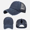 thumbnail image 1 of Unisex Men Women Solid Color Sun Hat Adjustable Baseball Cap Hip Hop Hat, 1 of 4