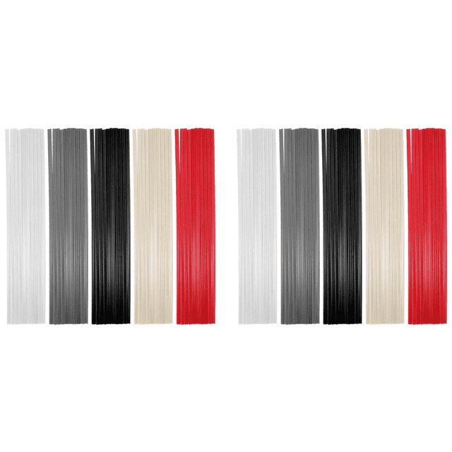 100PCS Plastic Welding Rods - PP/PVC/PE Plastic Welder Rods for Hot Air Tools 10 Inch (Each Color 20PCS)