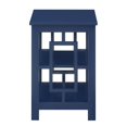 thumbnail image 4 of Convenience Concepts Town Square Table d'Appoint avec Étagères en Bois Bleu Cobalt, 4 of 7