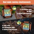 thumbnail image 4 of Digital Meat With Long Probe Upgraded Grill With LCD Screen Touch Control Backlight Alert Food Timer for Cooking Oven BBQ IPX7 Waterproof, 4 of 7
