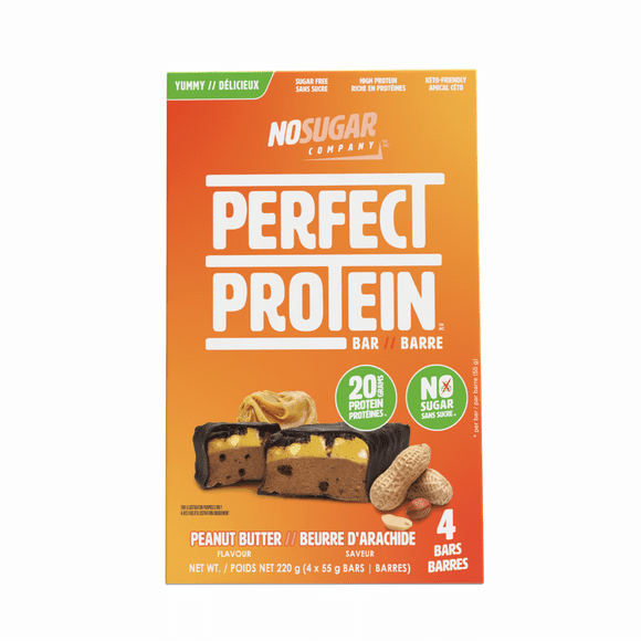 No Sugar, Perfect Protein Peanut Butter Snack Bars, 55 g, 4 Bars