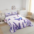 thumbnail image 3 of Ensemble de Literie Simple Papillon Violet pour Filles Enfants, Ensemble de Couette Lavande Violet, Literie Papillon de Rêve, Ensembles de Couette, Insert de Couette Floral Rustique de Ferme pour Garçons Ados, Courtepointe à Thème Romantique, 3 of 7