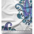 thumbnail image 1 of Soimoi Silk Fabric Floral & Paisley Block Print Fabric by The Yard 42 Inch Wide, 1 of 3