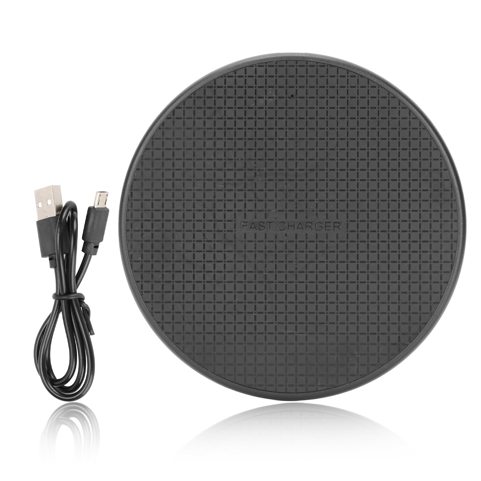 Wireless Charger, Plastic Material Fast Charging Cordless Charger  For Home For Office Black