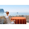 thumbnail image 2 of Vargottam Indoor/Outdoor Round Tablecloth 58 Inch Round Tablecloth Waterproof Patio Table Cloths, Spring/Summer Table Covers for Backyard Circular Table/BBQs/Picnic - Coral Orange, 2 of 7