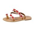 thumbnail image 2 of Cameland Summer Plus-size Ethnic Style Love Pinch Toe Beach Flat Sandals, 2 of 6