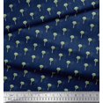 thumbnail image 3 of Soimoi Blue Poly Georgette Fabric Palm Leaves Decor Fabric Printed BTY 42 Inch Wide, 3 of 3