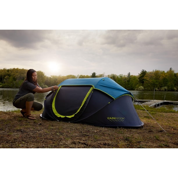 Coleman 2-Person Dark Room Pop-Up Camping Tent, Blue - Walmart.ca