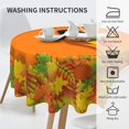 thumbnail image 3 of Thanksgiving Tablecloth Round Tablecloth 60 Inch Turkey Washable Reusable Decoration Table Cover for Kitchen Party, 3 of 6