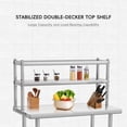 thumbnail image 2 of Stainless Steel Work Table 48x24 Inch with Overshelves - Adjustable Shelf & Hooks, Kitchen Island for Food Prep in Restaurant, Hotel, Home Kitchen, 2 of 7