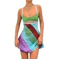 thumbnail image 1 of Fortune Robe Fourreau pour Femmes Y2K Moulante Mini Robe Nuisette Coupe Ajustée Robe à Bretelles, 1 of 9
