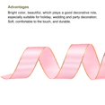 thumbnail image 3 of Unique Bargains 1 Inch 25 Yard Wide Satin Ribbon with Gold Edges Grosgrain Fabric Ribbon for Gift Wrapping, Pink, 3 of 7