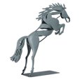thumbnail image 3 of Metal Horse Statue, Modern Decorative Running Horse Statue Exquisite  For Desks, 3 of 8