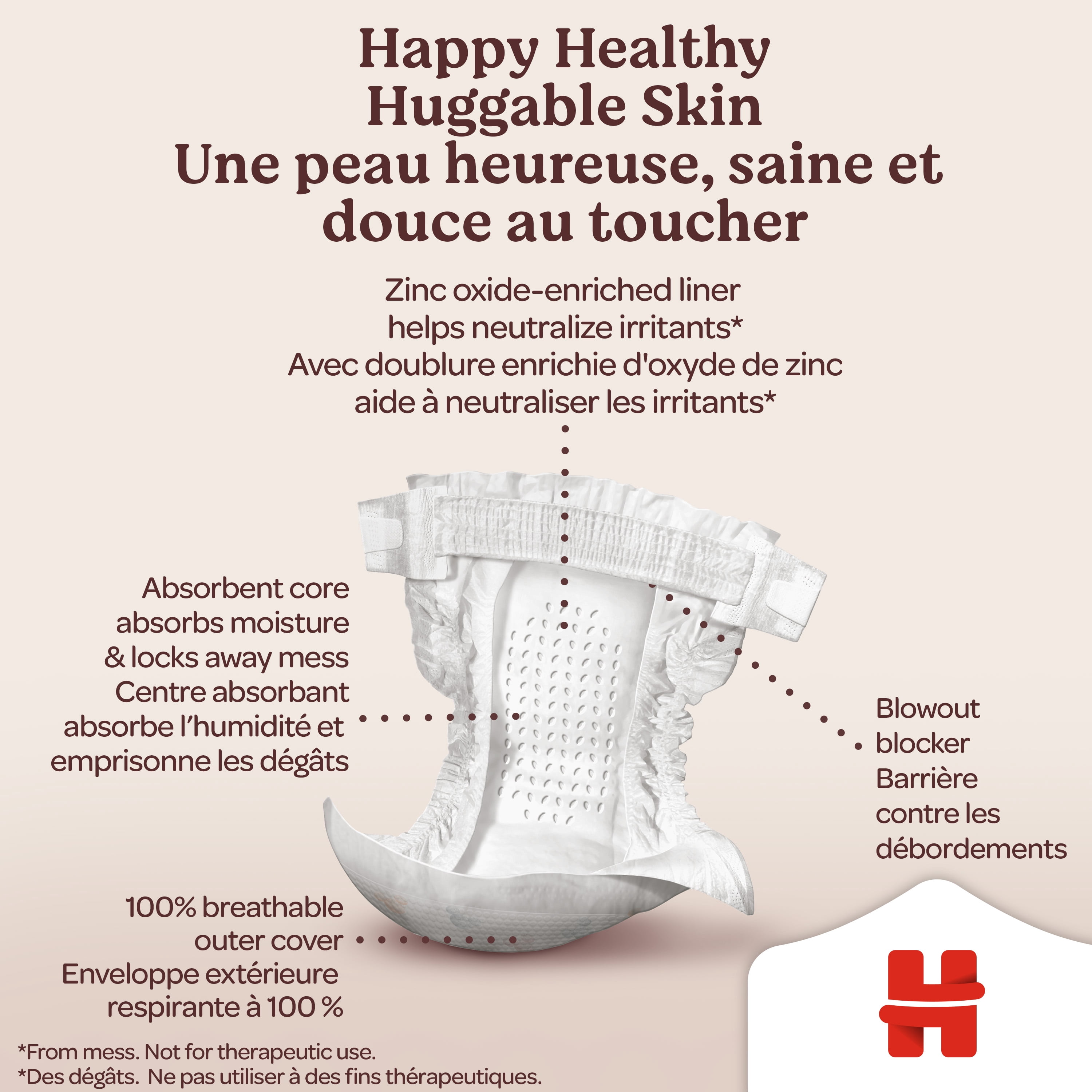 Couches pour bébé Huggies Skin Essentials, taille 6 (35+ lb), 108 couches
