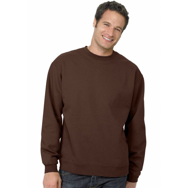 Hanes Chandail Molletonné à Col Rond ComfortBlend EcoSmart pour Hommes - Meilleur Vendeur, L, Brun