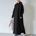thumbnail image 2 of cfhntfmh Robes Grande Taille pour Femmes à Manches Longues Chandails à Capuchon Doux Robe Chandail Chaude en Molleton Fluide Longue Robe Maxi, 2 of 7